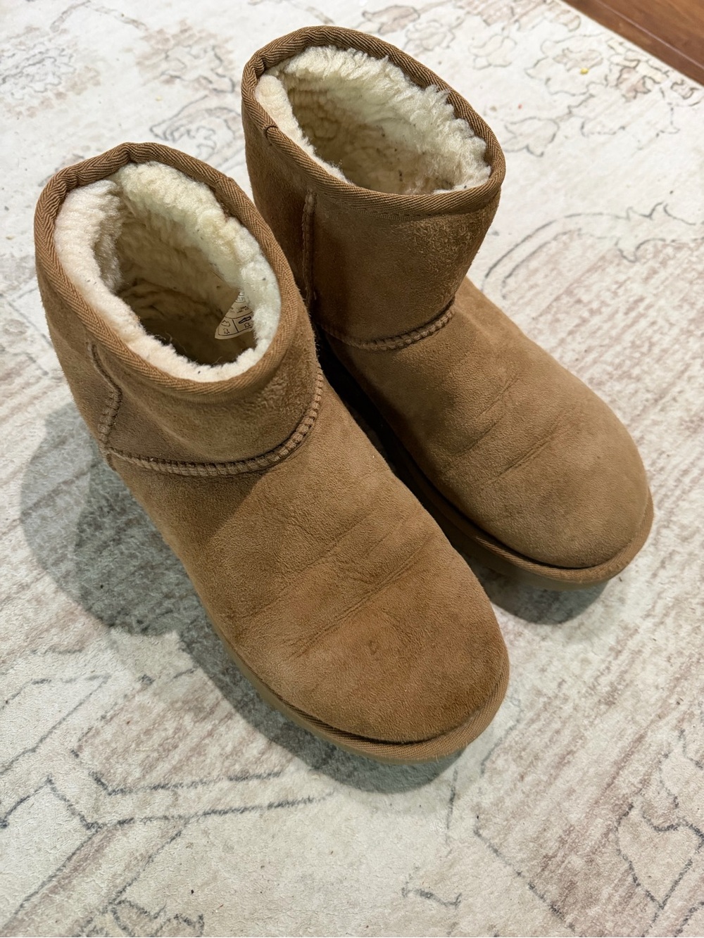 UGG Chestnut Shearling-Lined Short Boots